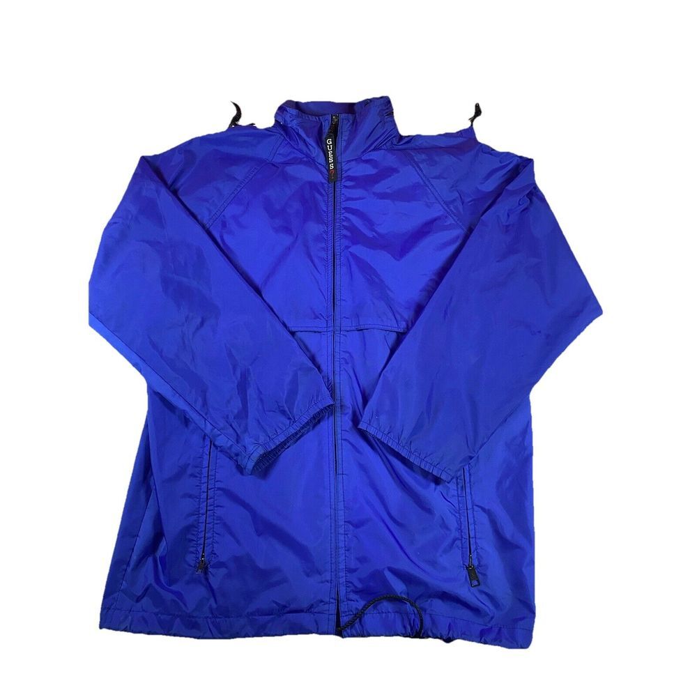 Guess Windbreaker Jacket Small Hooded‎ Drawstring Full Zip LightWeight